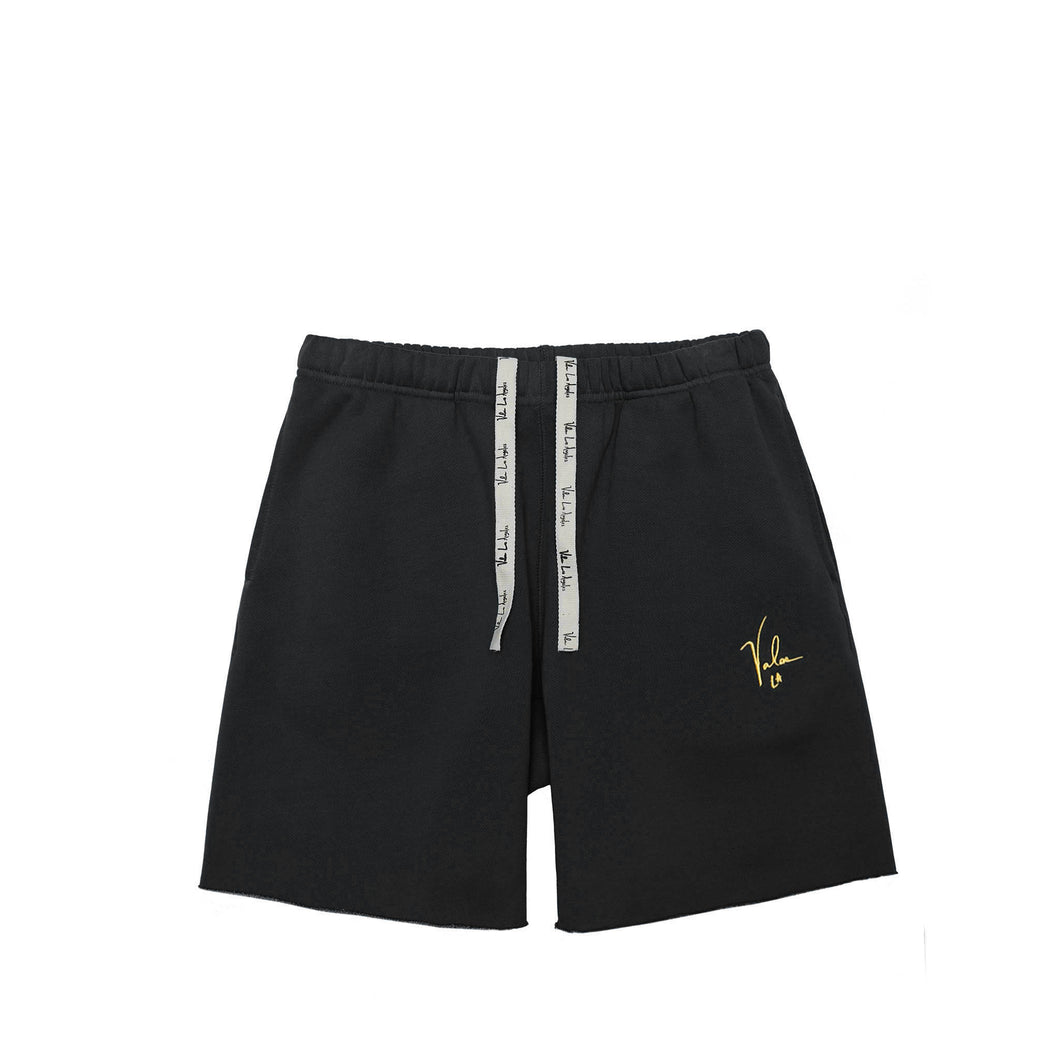 VALAS SHORTS | BLACK / YELLOW EMBROIDERY