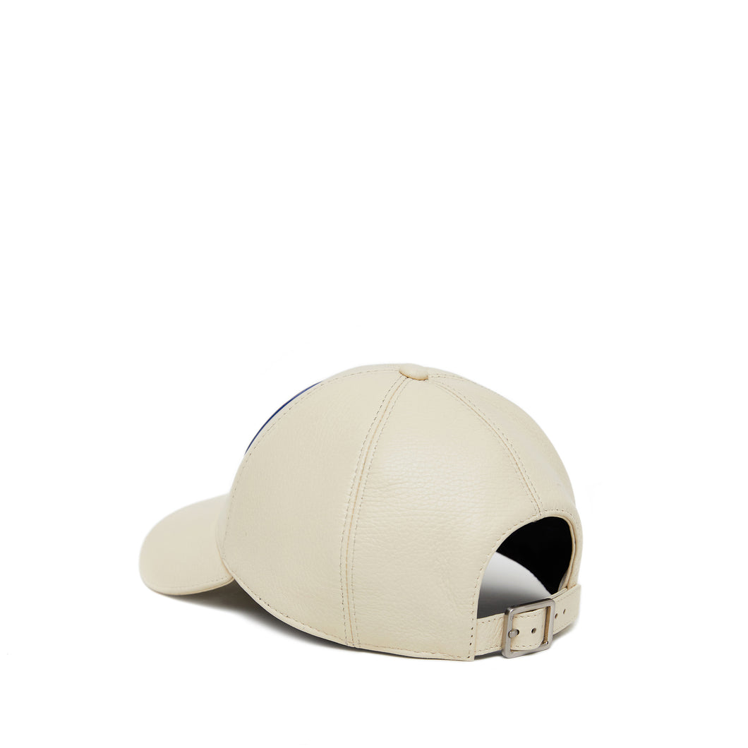 Smiley Face Leather Baseball Hat