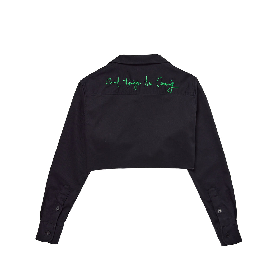 Cropped Love & Peace Bowler Shirt