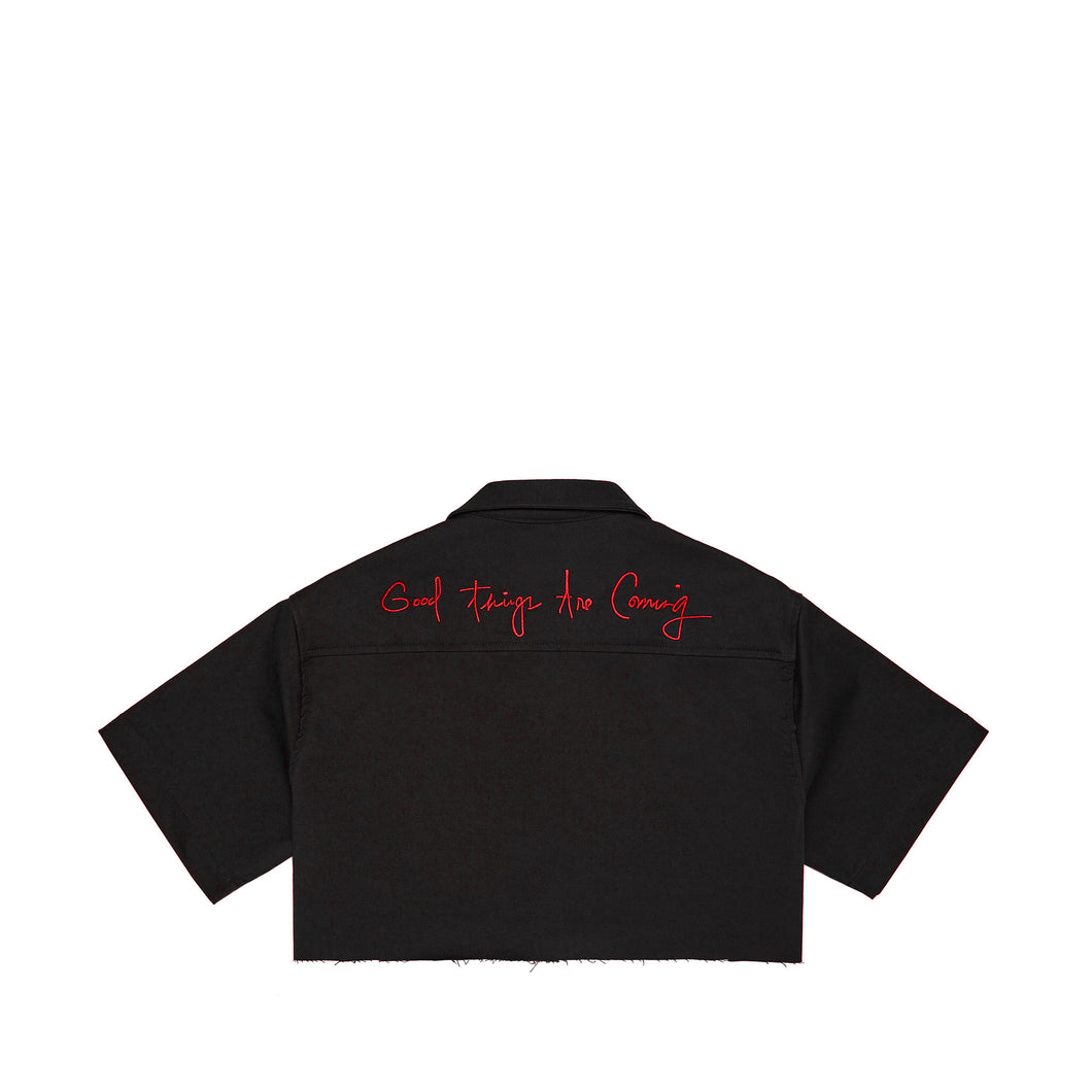 Cropped Smiley Bowler Shirt