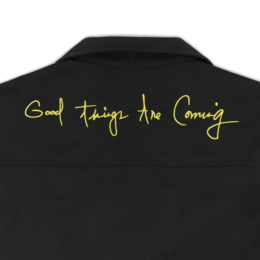 Cropped Varsity V Bowler Shirt