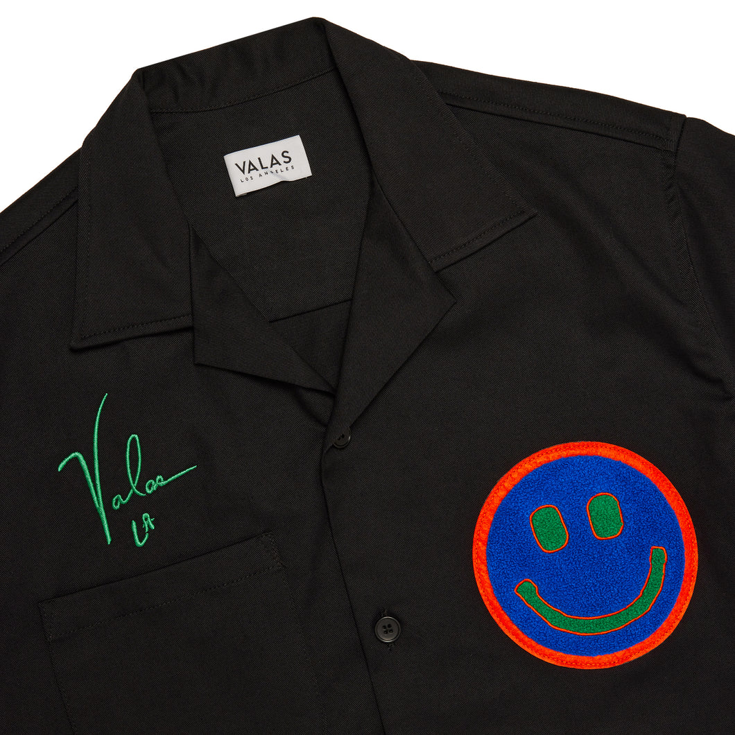 Cropped Smiley Face Bowler Shirt