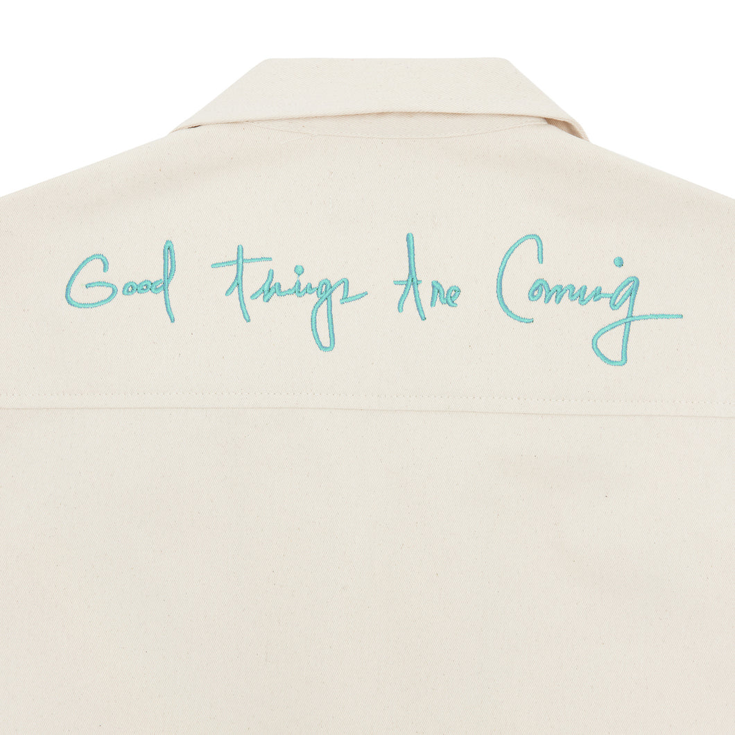 Cropped Love & Peace Bowler Shirt