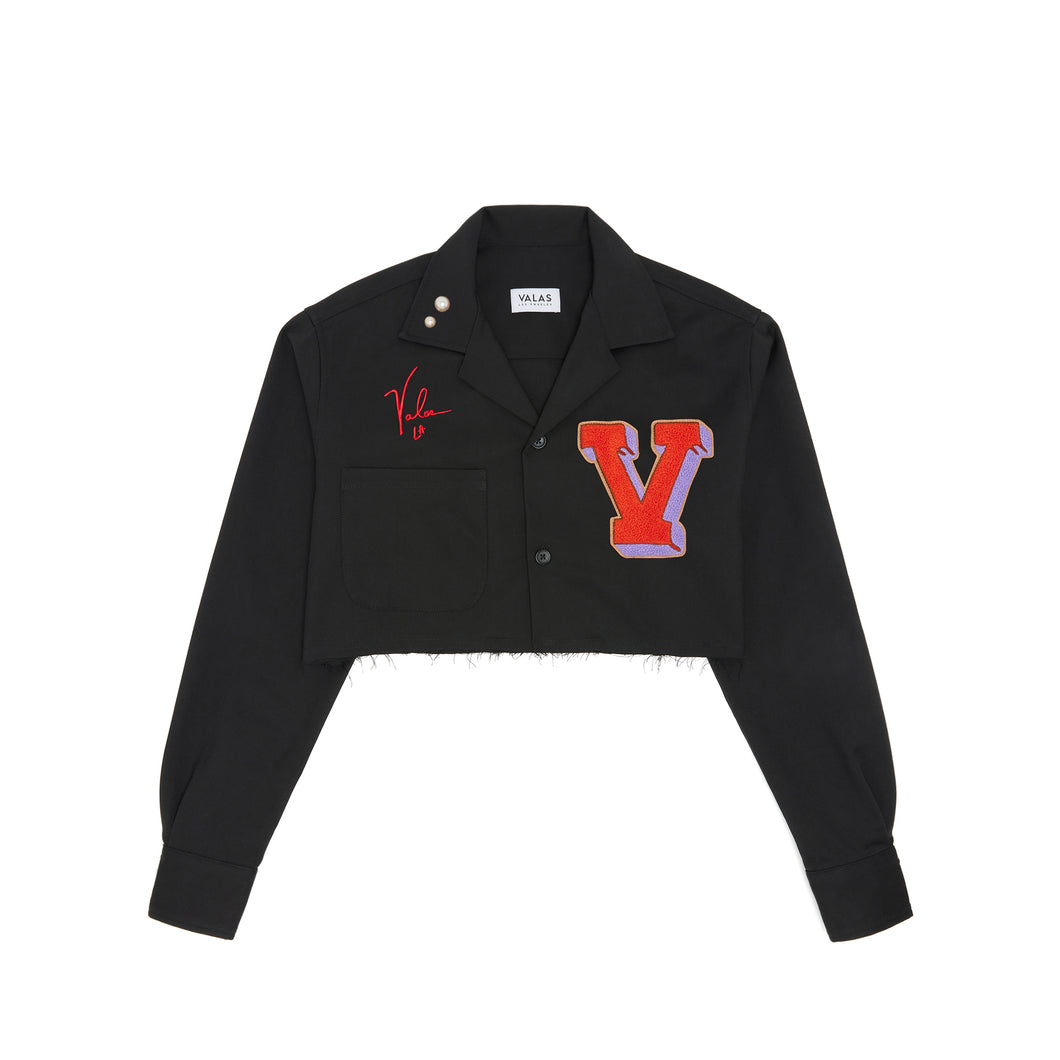 Cropped Varsity V Shirt