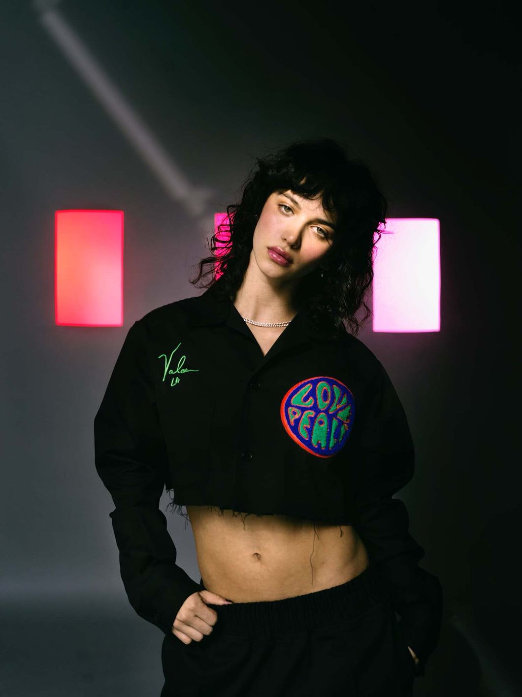 Cropped Love & Peace Bowler Shirt