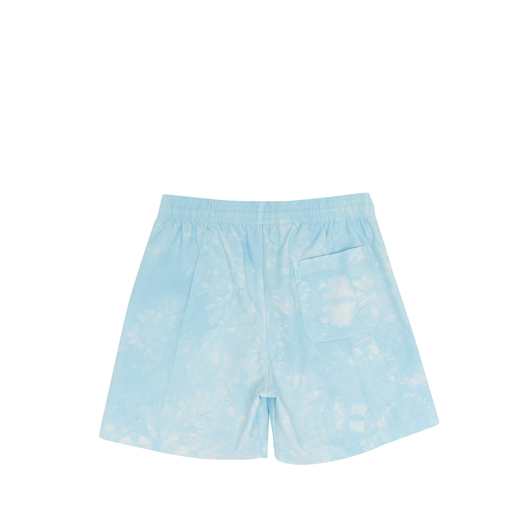 Tie Dye Baby Blue Bowler Shorts
