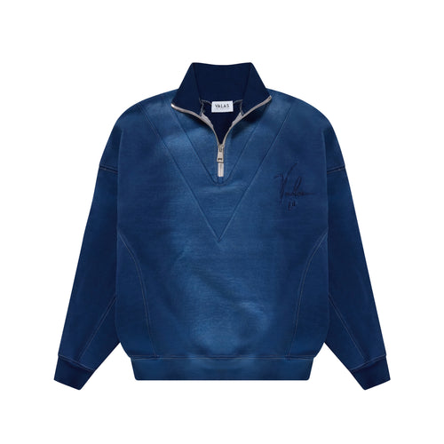 Washed Navy Half-ZIp