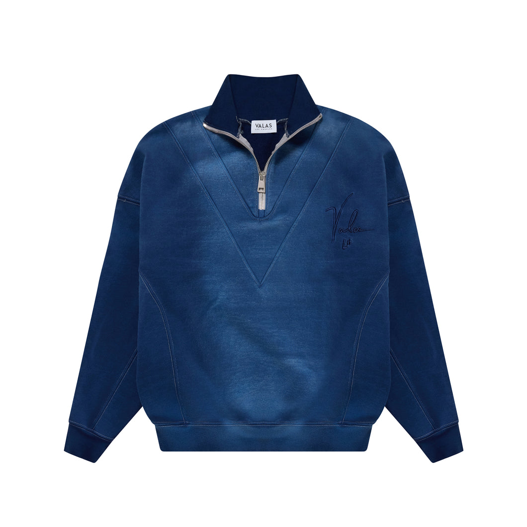 Washed Navy Half-ZIp