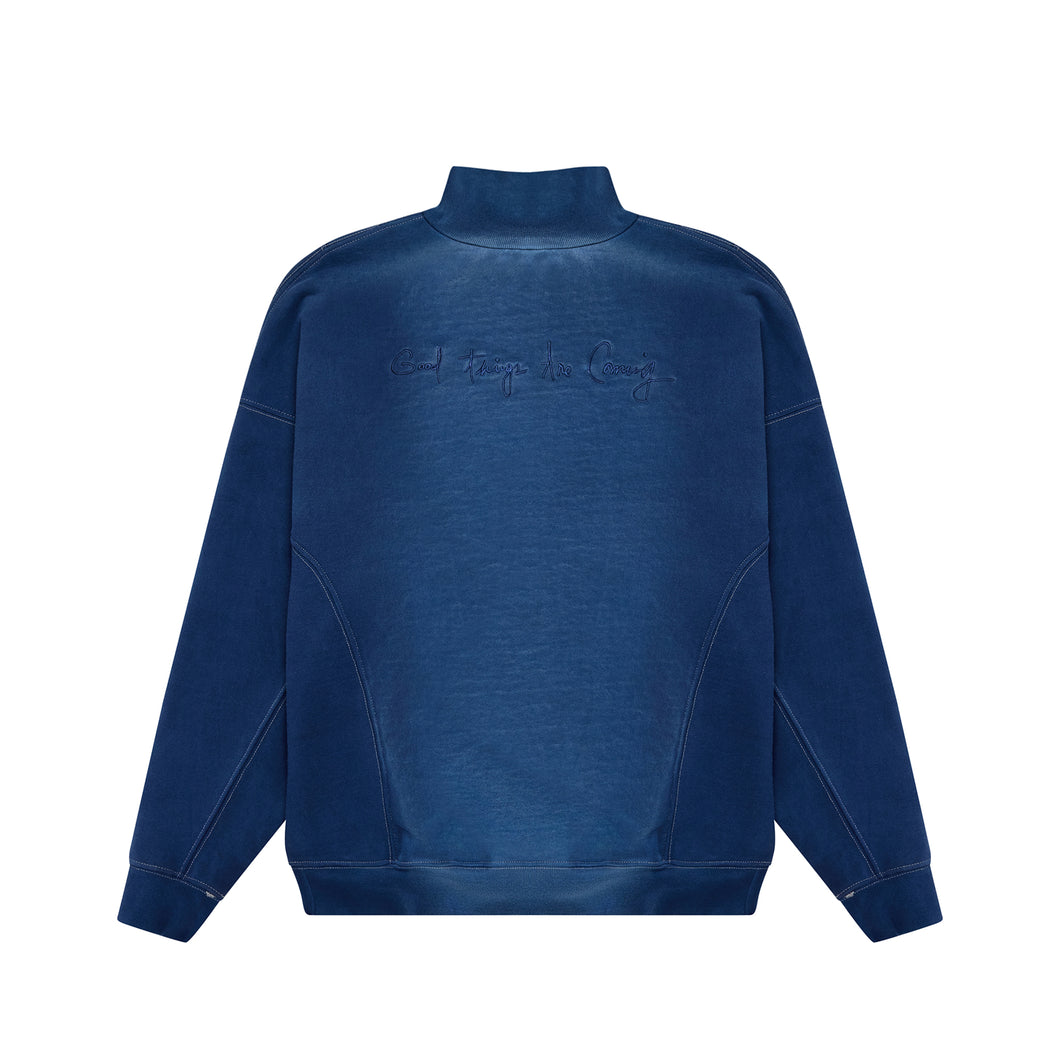 Washed Navy Half-ZIp