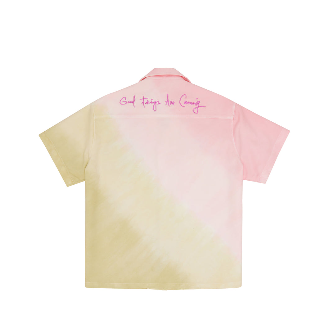 Tie Dye Love & Peace Bowler Shirt
