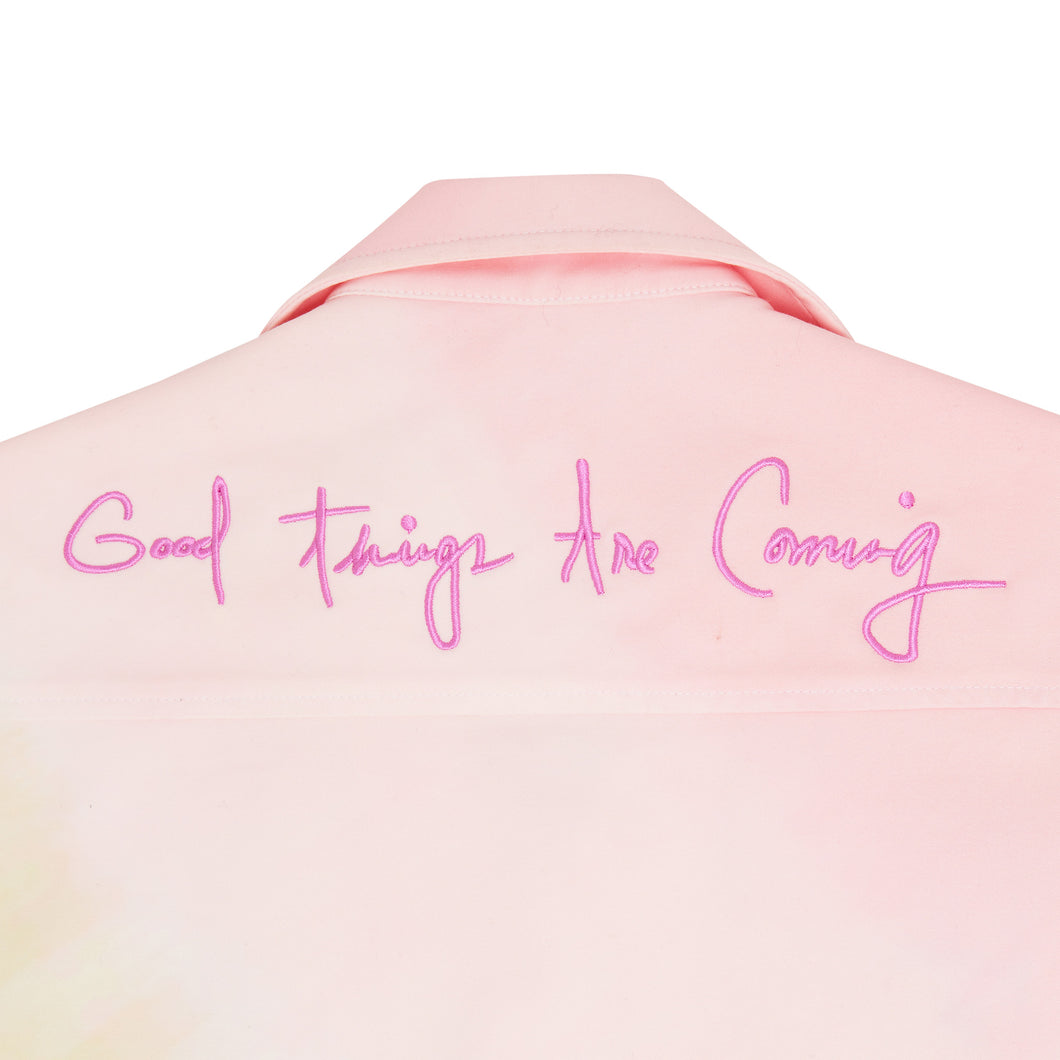 Tie Dye Love & Peace Bowler Shirt