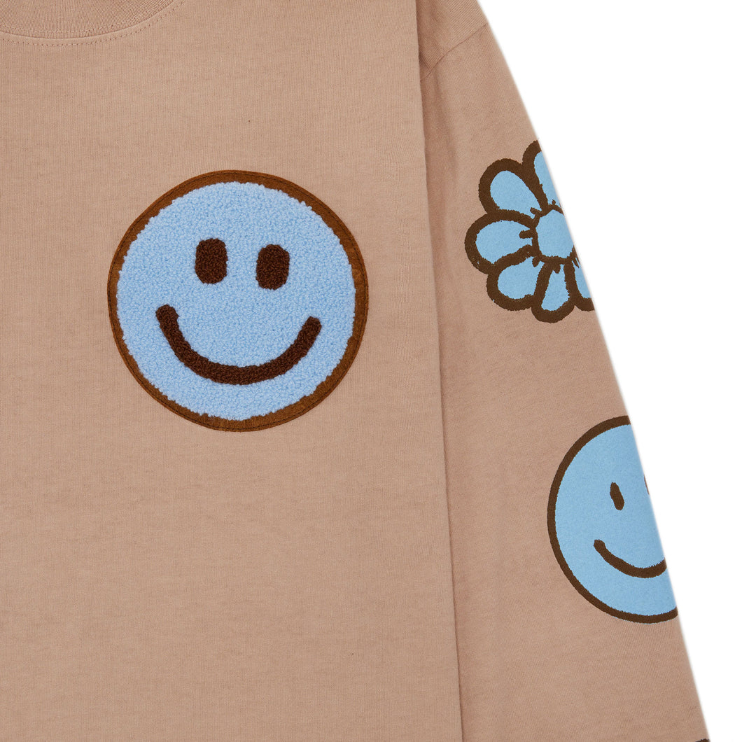 Smiley Patch Long Sleeve Tee