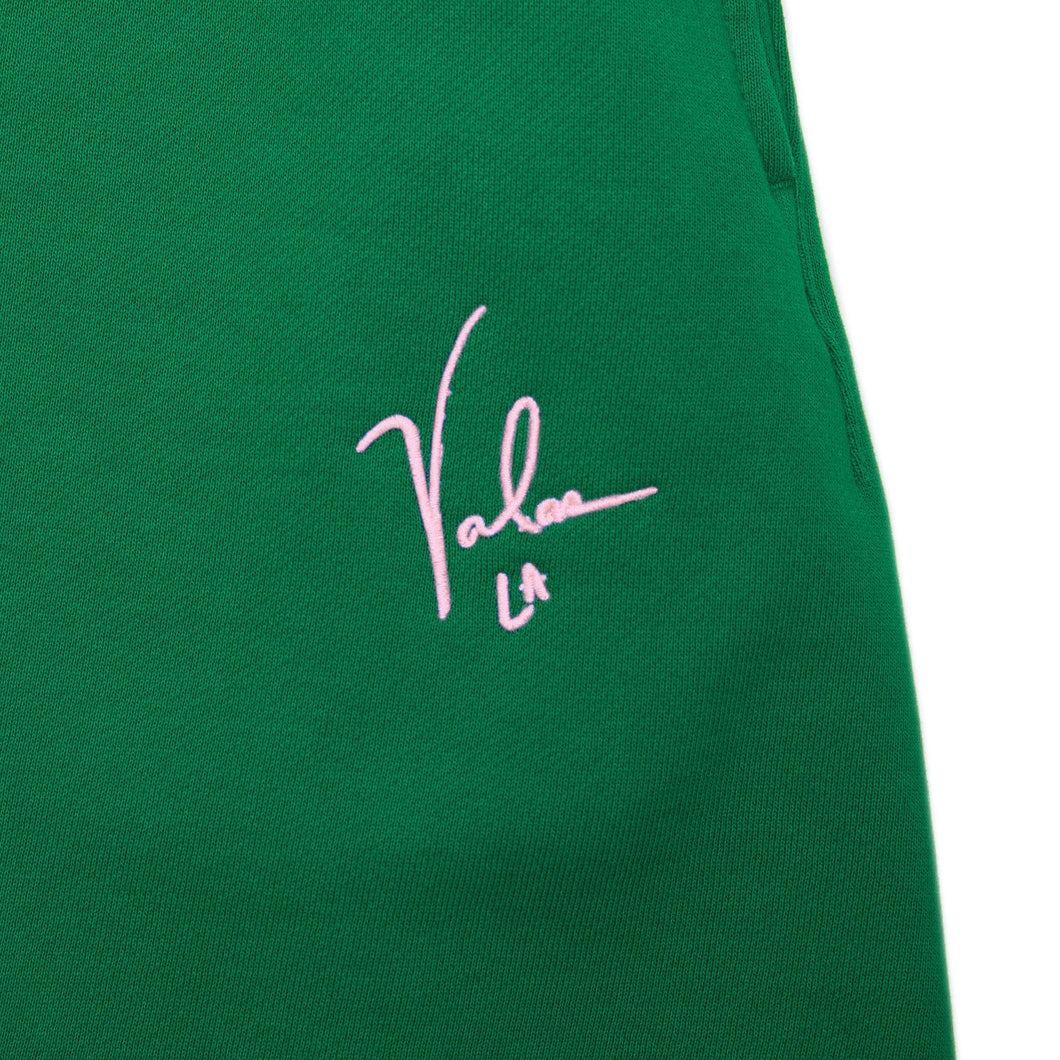 VALAS SHORTS | GREEN / PINK EMBROIDERY
